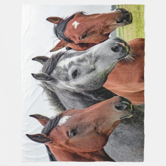 Paarden Fleece Deken (Voorkant)