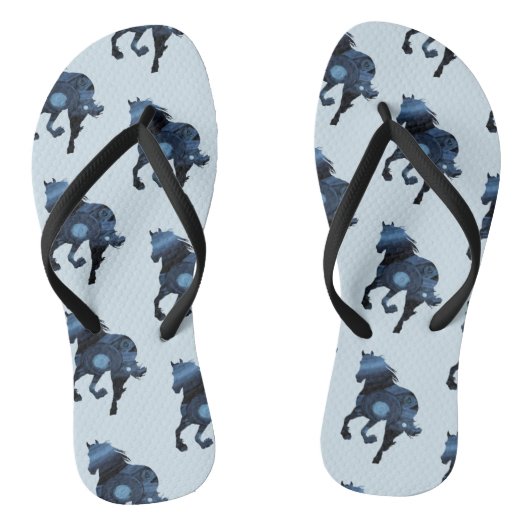 Paarden, Flip Flops Blauwe Paard (Voetbed)