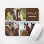 Paarden Foto collage aangepaste Muismat (Met muis)