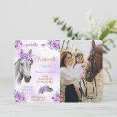 Paarden Foto Uitnodiging (Staand voorkant)