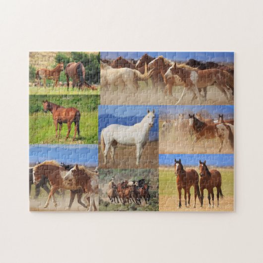 Paarden Fotocollage Legpuzzel (Horizontaal)