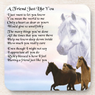 Paarden - Friend Poem Onderzetter
