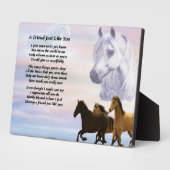 Paarden Friend Poem Plaque Fotoplaat (Zijkant)