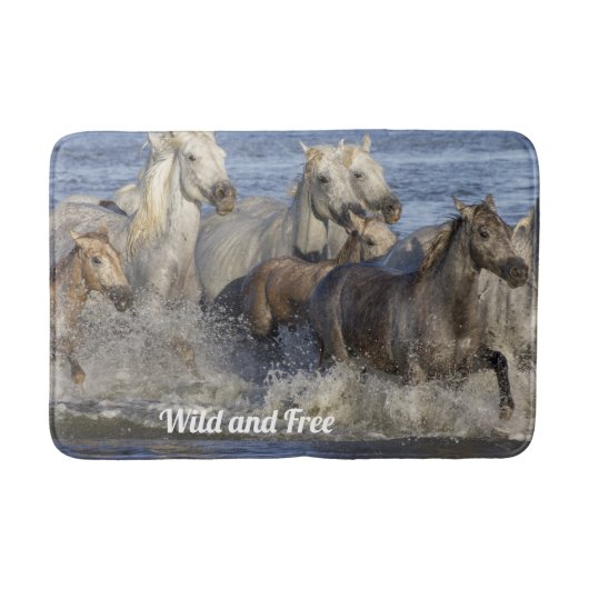 Paarden galopperen in het water badmat (Voorkant)