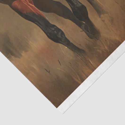 Paarden galopperen over grasland ontkoppeling tissuepapier (Detail)