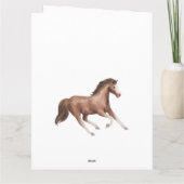 Paarden gepersonaliseerd verjaardagscentrum wenska kaart (Achterkant)