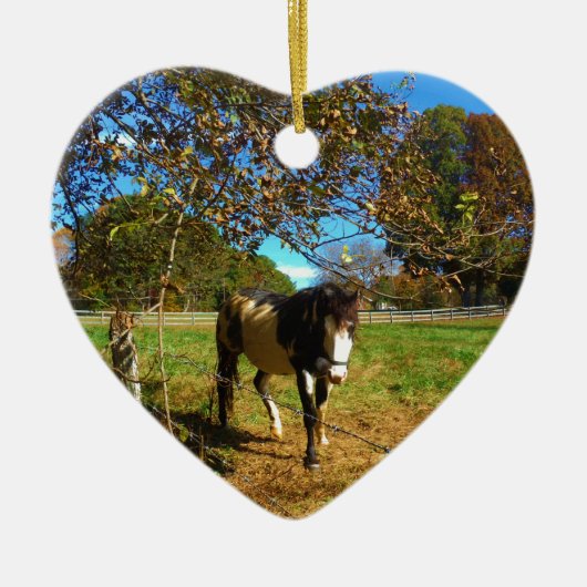 Paarden, geschilderd, keramisch ornament (Voorkant)