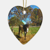 Paarden, geschilderd, keramisch ornament (Links)