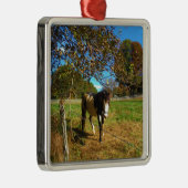 Paarden, geschilderd, metalen ornament (Rechts)