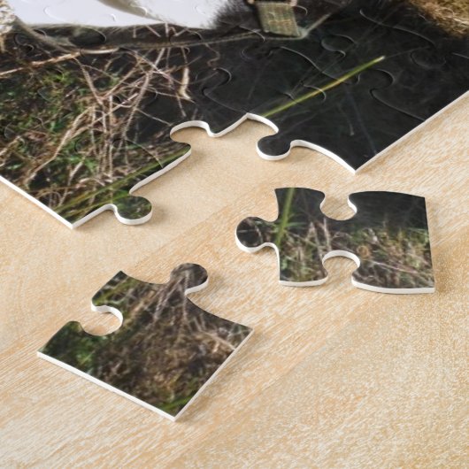 Paarden, geverfd, koningin en koningsbloem legpuzzel (Zijkant)