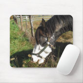 Paarden, geverfd, koningin en koningsbloem muismat (Met muis)