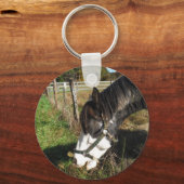 Paarden, geverfd, koningin en koningsbloem sleutelhanger (Voorkant)