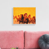 Paarden - gevlekt Canvas Afdruk (Insitu (Woonkamer))