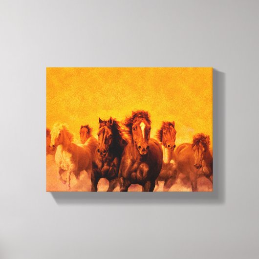 Paarden - gevlekt Canvas Afdruk (Voorkant)