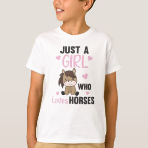 Paarden gewoon een meisje dat van Paarden houdt, z T-shirt