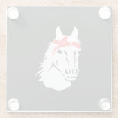 Paarden Glazen Onderzetter (Achterkant)
