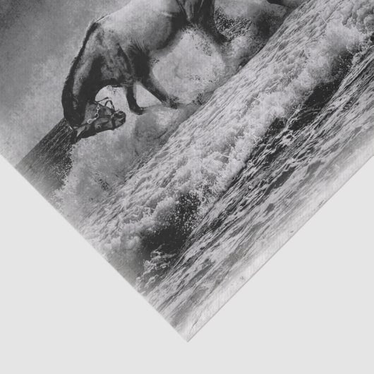 Paarden  graven ontkoppeling tissuepapier (Detail)