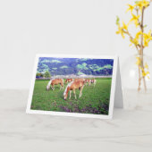 Paarden grazen in Oostenrijk Kaart (Gele Bloem)