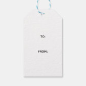 Paarden grazen op stormachtige dag cadeaulabel (Achterkant)