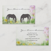 Paarden grazen zakelijke of persoonlijke visitekaa visitekaartje (Voorkant / Achterkant)