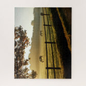 Paarden Grazing in zonnestralen Legpuzzel (Verticaal)