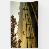 Paarden Grazing in zonnestralen Spandoek (Verticaal)