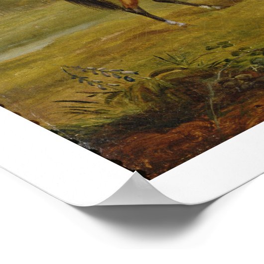 Paarden Grazing: Mares and Foals in a Field (olie  Poster (Hoek)