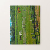 Paarden Grazing Wisconsin.kerstgroeten Legpuzzel (Verticaal)
