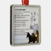 Paarden Grootaustergedicht Metalen Ornament (Rechts)