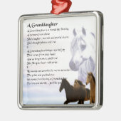 Paarden Grootaustergedicht Metalen Ornament (Links)