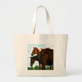 Paarden Grote Tote Bag