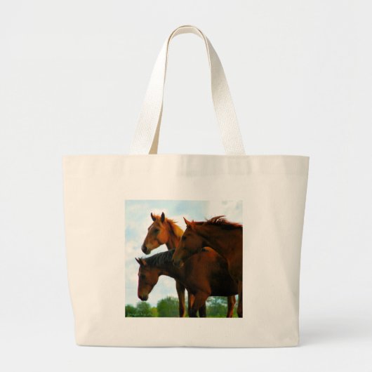 Paarden Grote Tote Bag (Voorkant)