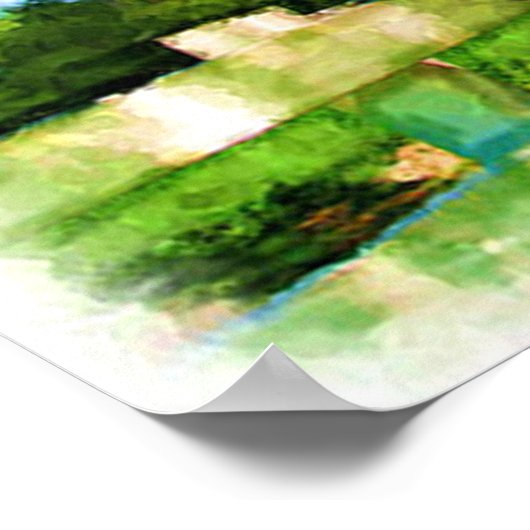 Paarden Hallo Waterverf Poster (Hoek)