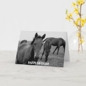 PAARDEN HAPPY BIRTHDAY kaartontwerp Kaart (Gele Bloem)