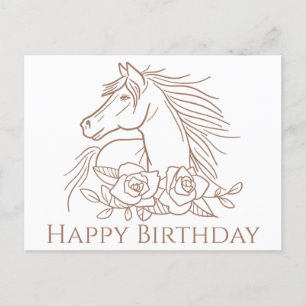 Paarden Happy Birthday Pony Paardenpaarden Briefkaart