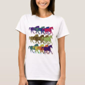 Paarden hardlopen, landbouwhuisdieren t-shirt (Voorkant)