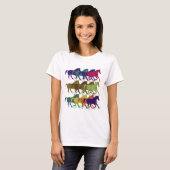 Paarden hardlopen, landbouwhuisdieren t-shirt (Voorkant volledig)