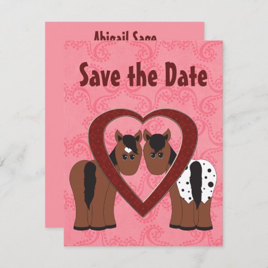 Paarden & Hart Bewaar de Datum Aankondiging (Voorkant / Achterkant)