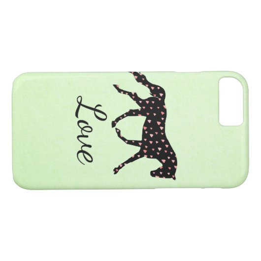 Paarden, hart en liefde Case-Mate iPhone case (Achterkant (Horizontaal))