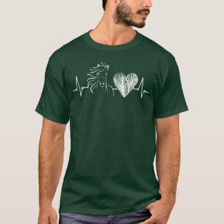 Paarden Hartslag Dierenliefhebbers meisje T-shirt