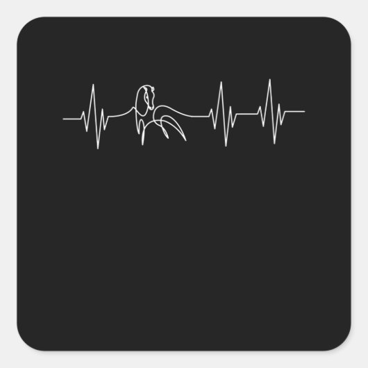 Paarden hartslag Rider pulse ponny Vierkante Sticker (Voorkant)