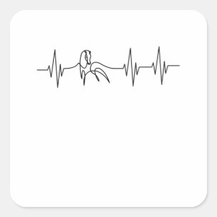 Paarden hartslag Rider pulse ponny Vierkante Sticker