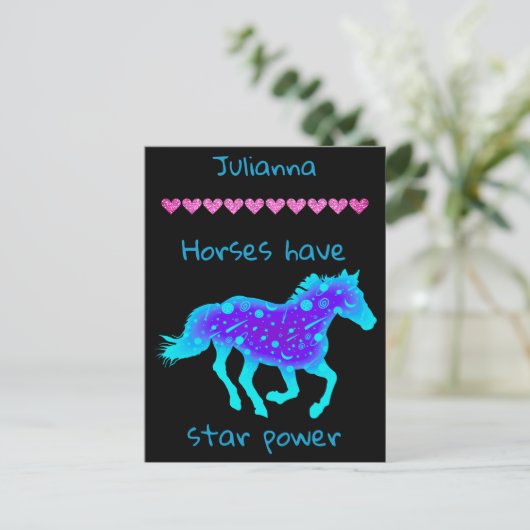 Paarden hebben stersterkte briefkaart (Staand voorkant)