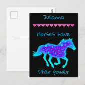 Paarden hebben stersterkte briefkaart (Voorkant / Achterkant)