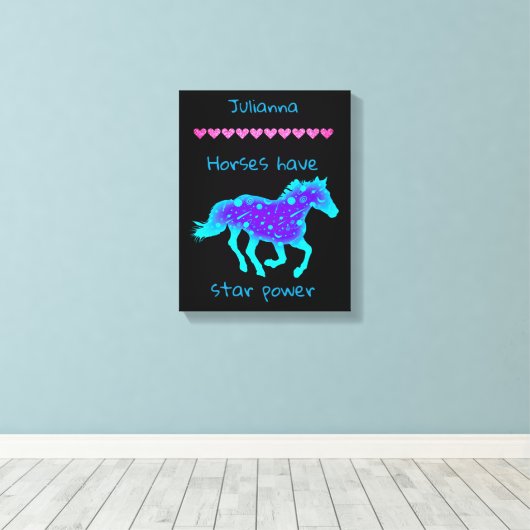 Paarden hebben stersterkte canvas afdruk (Insitu (Houten vloer))