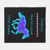 Paarden hebben stersterkte fleece deken (Voorkant (Horizontaal))