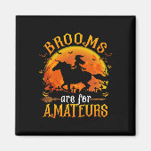 Paarden heks halloween Funny Brooms zijn voor Amat Magneet (Voorkant)
