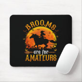 Paarden heks halloween Funny Brooms zijn voor Amat Muismat (Met muis)