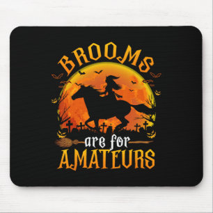Paarden heks halloween Funny Brooms zijn voor Amat Muismat