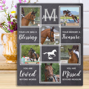 Paarden Herdenkingsfoto Collage Fotoplaat
